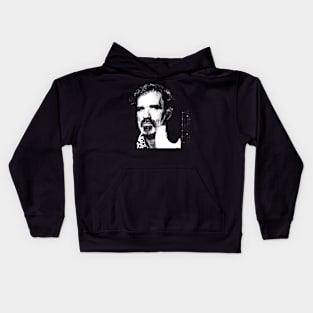 Retro Portrait J J Cale Kids Hoodie